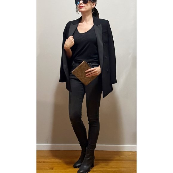 AllSaint tuxedo-style/dbl breasted blazer PERFECT! - Picture 3 of 13